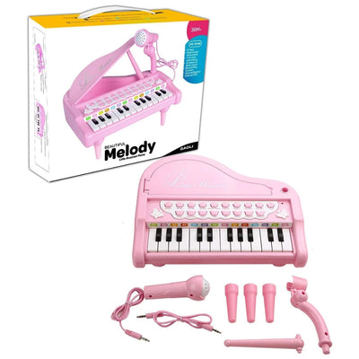Kids Piano for Toddlers, 24 Keys Piano for Kids Ages 3-5 with Built-In Microphone & Music Modes, Educational Musical Instrument Toys Piano for Toddler Girl Toys Baby (Pink)