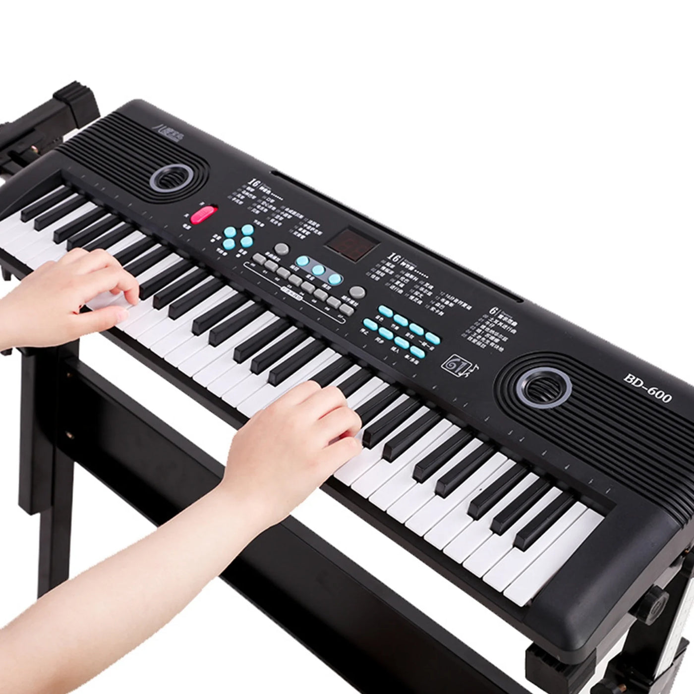 Kids Keyboard Piano, Portable 61 Keys Piano Keyboard for Beginners, Electronic Music Keyboard Kid Piano with Built-In Dual Speaker, Microphone and Adapter, Gift for Boys Girls Ages 3-12