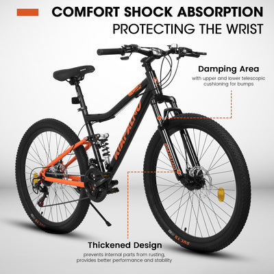 TerraRush™ – 26" Mountain Bike with Shock Absorber & 21-Speed