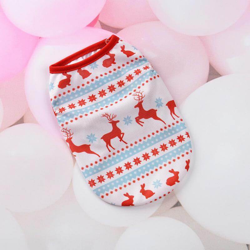 Festive Holiday Pet Vest - Christmas Cartoon Dog Clothes