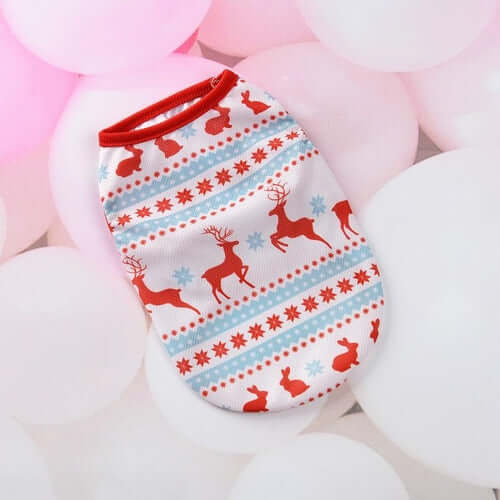 Festive Holiday Pet Vest - Christmas Cartoon Dog Clothes