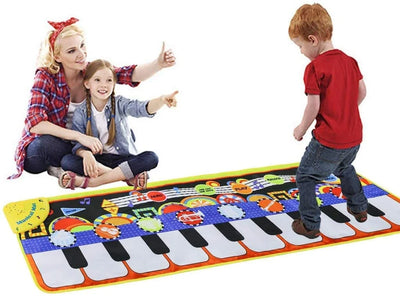 Piano Play Music Mat for Kids - Touch, Step on Keyboard and 8 Selectable Musical Instruments