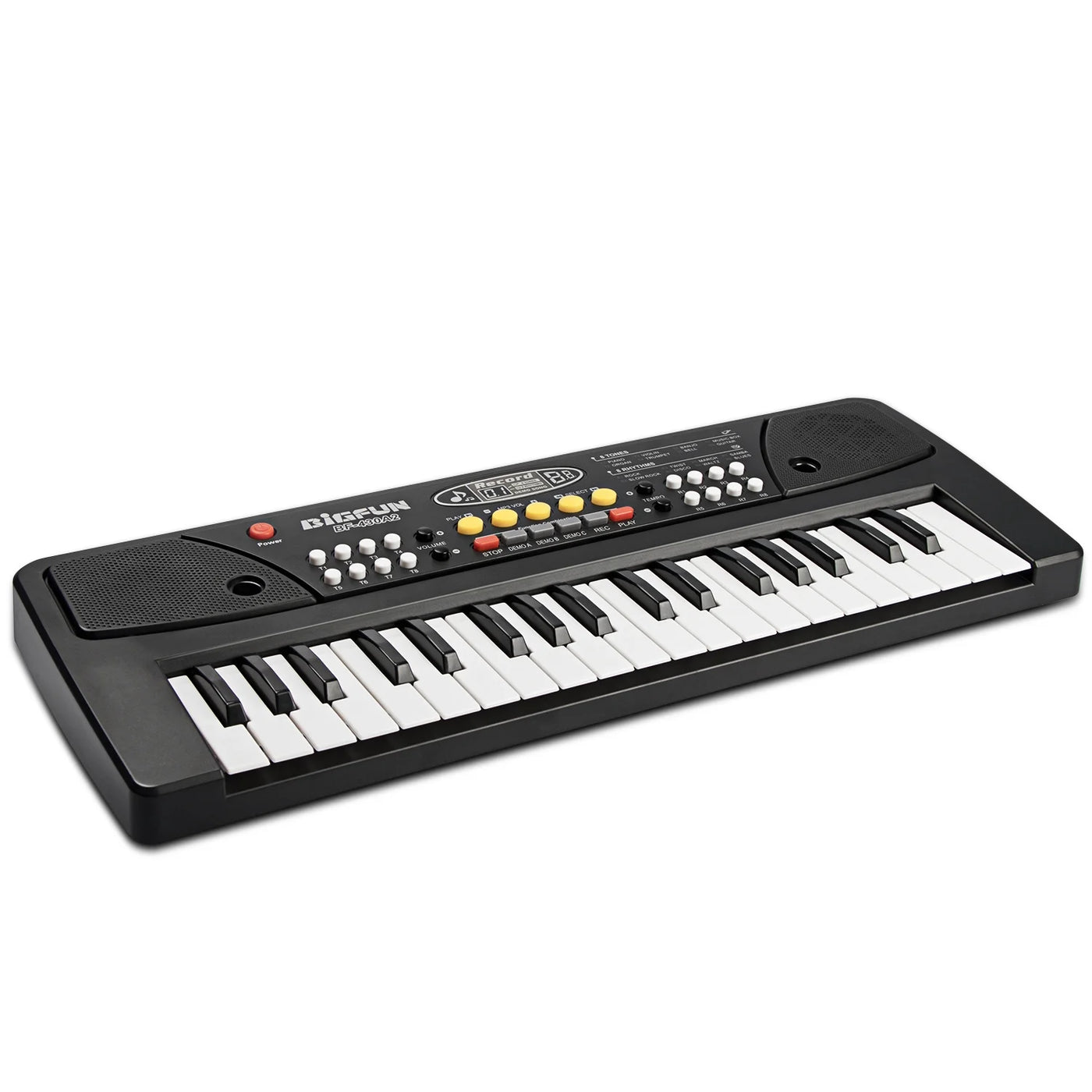 Kids Keyboard Piano 37 Keys Early Learning Educational Musical Keyboard Toy Portable Electronic Music Piano Keyboard for Beginners Boys Girls (Black)