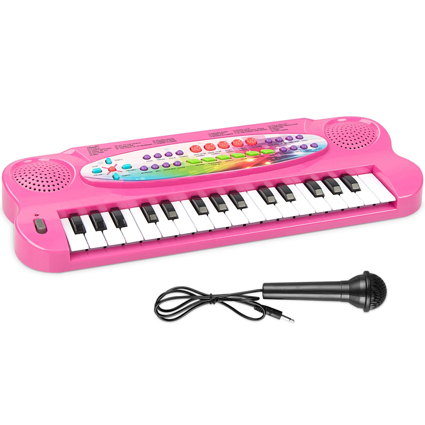 32 Keys Kids Keyboard Piano Portable Electronic Musical Instrument Multi-Function Music Keyboard Piano for Kids Early Learning Educational Toy Birthday Xmas Day Gifts (Pink)
