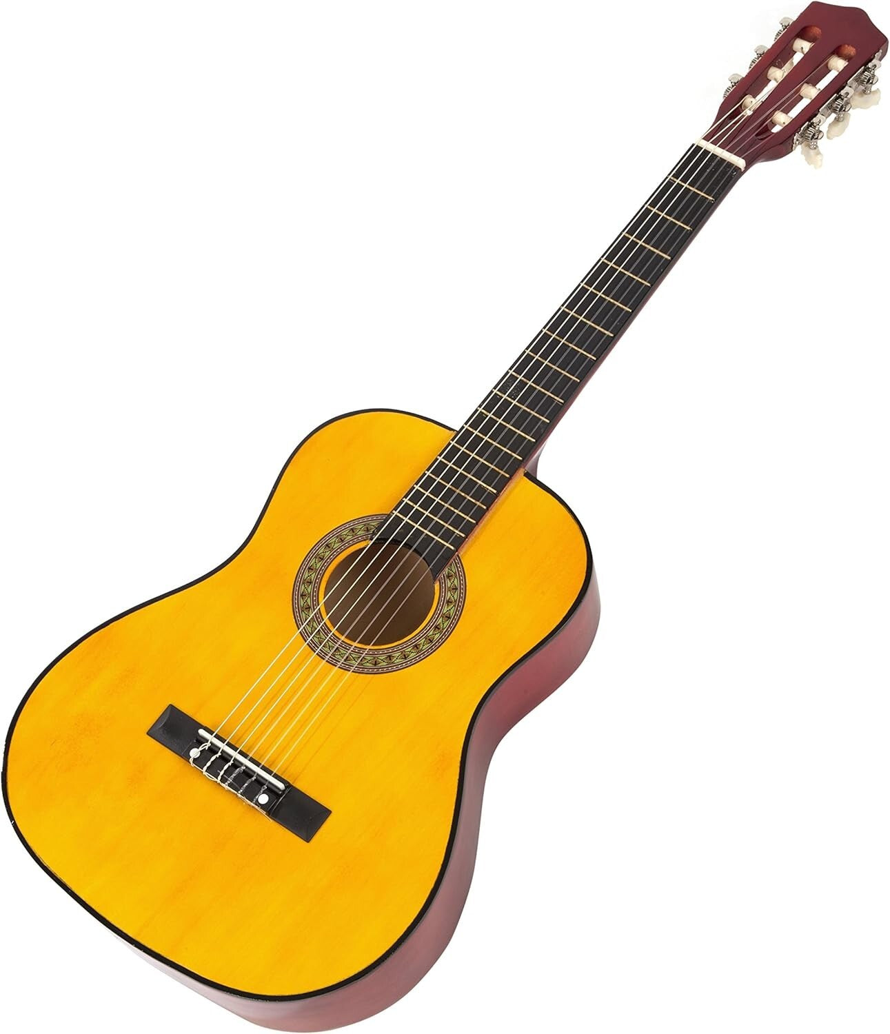 Junior Classical Guitar 34In Natural Wood Nylon Strings for Kids Learning