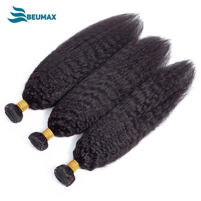 10A Grade 3/4 Kinky Straight Bundles With 4x4 Closures and 13x4 Fronta