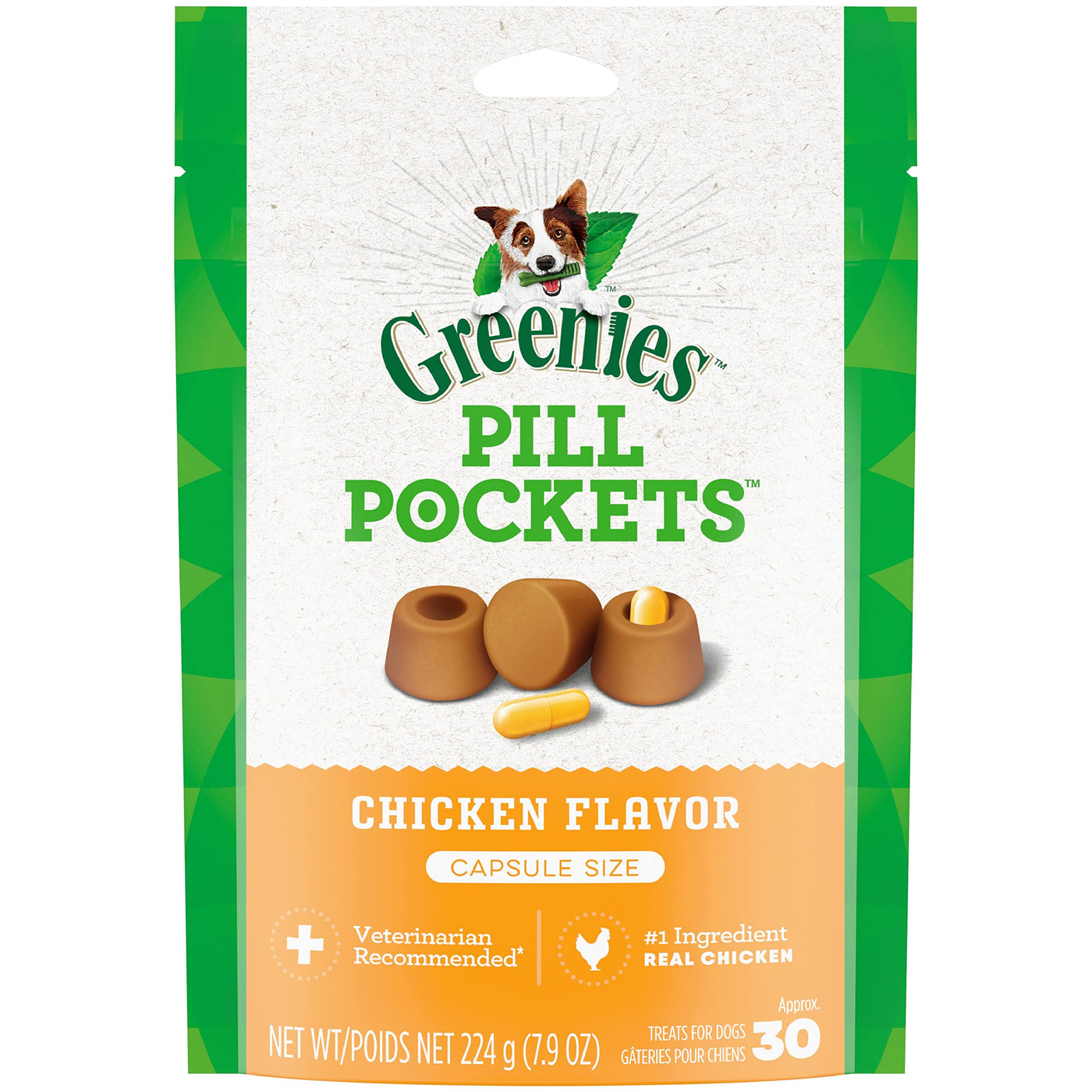 Greenies Pill Pockets Capsule Size Natural Soft Dog Treats, Chicken