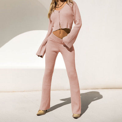 CozyEdge™ – 2-Piece Zip-Up Lounge Set with Cardigan Look