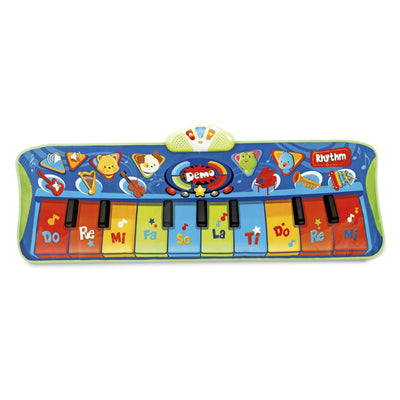 : Step-To-Play: Junior Piano Mat - Lights & Sounds, 10 Keys, 6 Instrument Sounds & 4 Animal Noises, Record & Playback, Toddler & Kids Age 2+