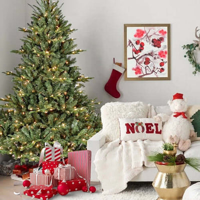 9FT Full-Shape Christmas Tree with 1100 UL Lights – PE/PVC Mixed