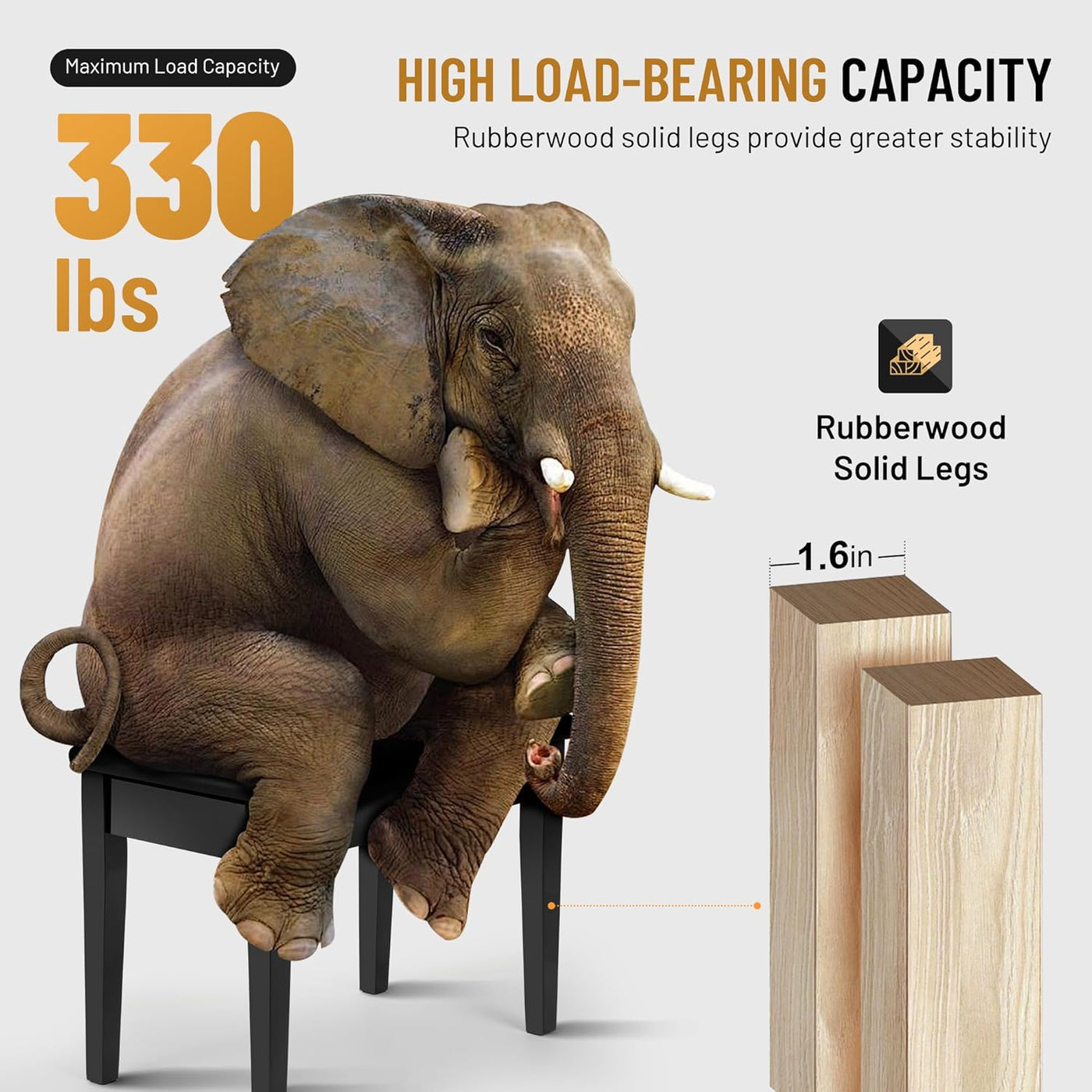 Piano Bench with Storage Compartment - Piano Stool Chair Seat with 1.2In Thick P