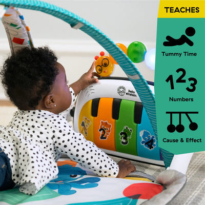 Kickin' Tunes 4-In-1 Infant Baby Activity Gym & Tummy Time Play Mat with Piano, 0-36 Months, Multicolor