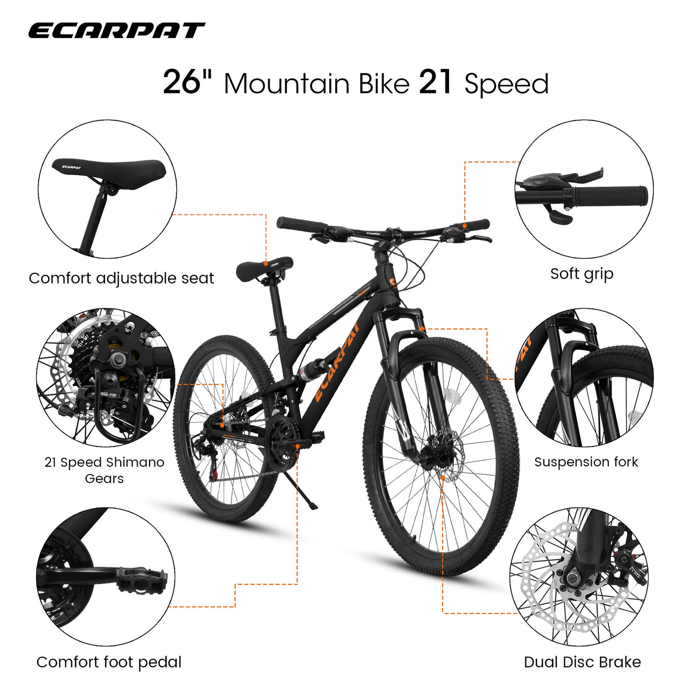 TrailMate™ – 26" Steel Frame MTB (21-Speed, Blue)