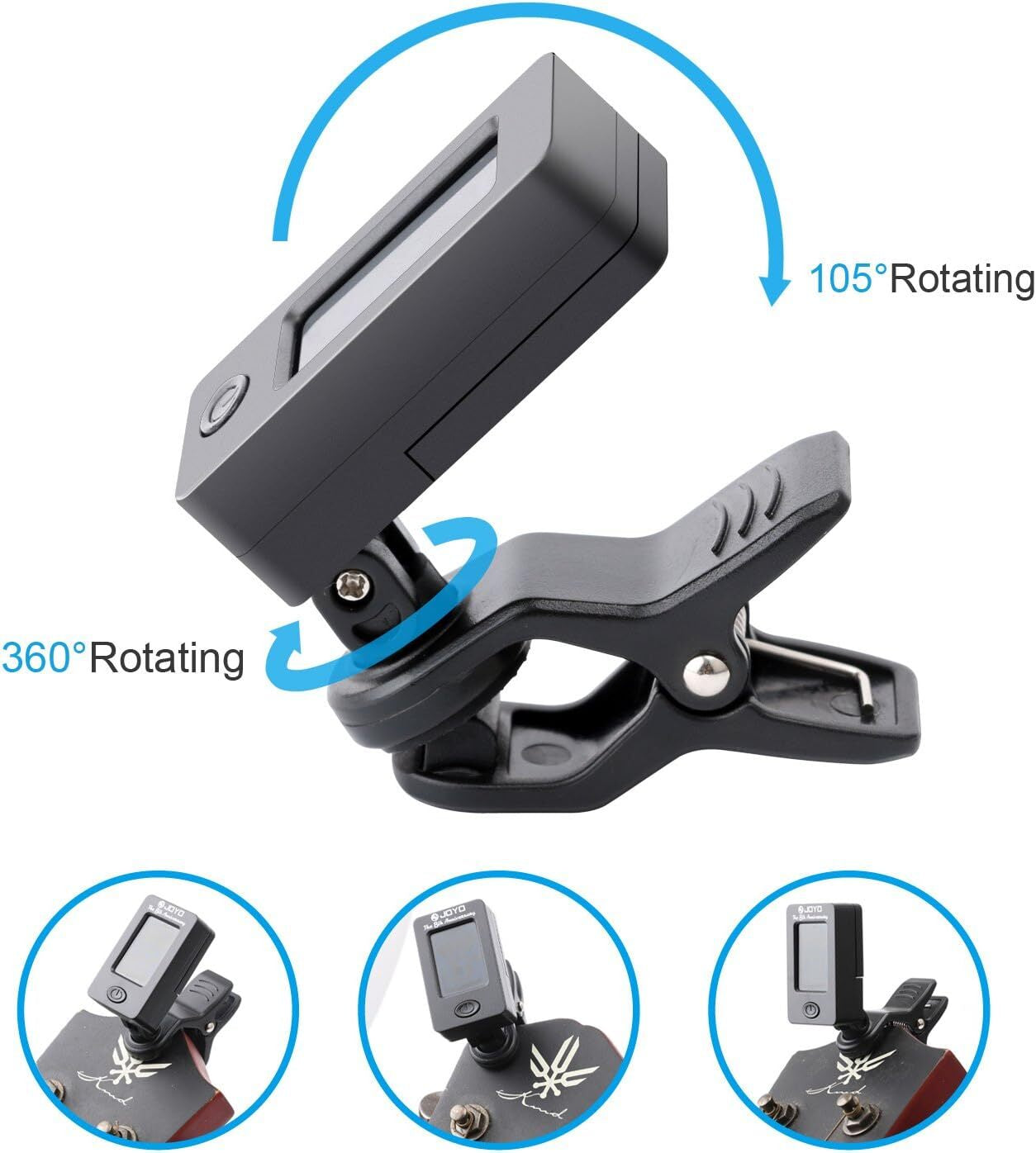 Jt 01 Clip on Tuner Capo for Guitar Bass Ukulele Violin with Lcd Display