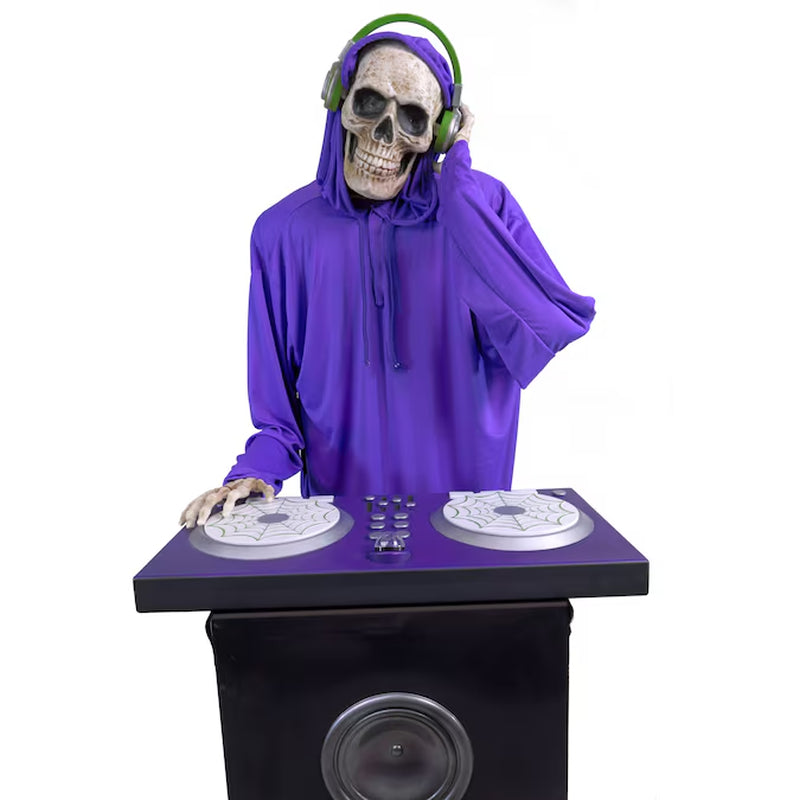 5.5-Ft Bluetooth DJ Webbs Skeleton Motion Activated Lighted Animatronic