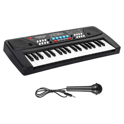 Kids Piano, Kids Keyboard 37 Keys Portable Electronic Musical Instrument Multi-Function Music Piano for Kids Early Learning Educational Toy Birthday Xmas Day Gifts (Black)