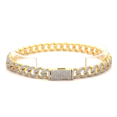 QUINOXITE 8MM STERLING SILVER CUBAN BRACELET | 9221932