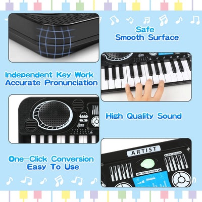 Baby Piano Toys for Kids 1-4 Years, 37 Keys Musical Piano Keyboard for Toddlers, Musical Instrument Toys Birthday Gifts for Toddlers Boys Girls Aged 3-8