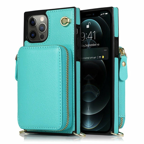 Leather Crossbody Phone Case with Zipper Wallet