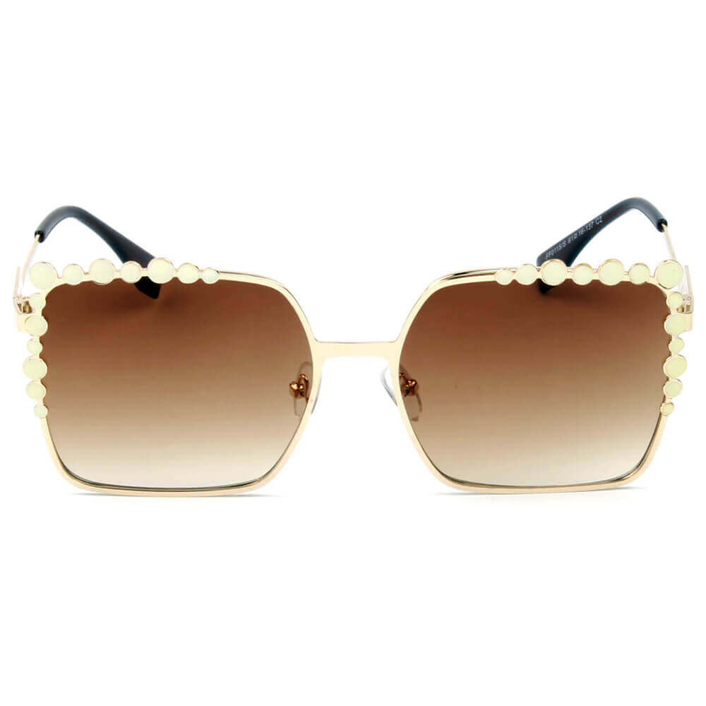 CHICO | Luxury Fashion Oversized Square Metal Frame Bubbles Sunglasses