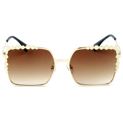 CHICO | Luxury Fashion Oversized Square Metal Frame Bubbles Sunglasses