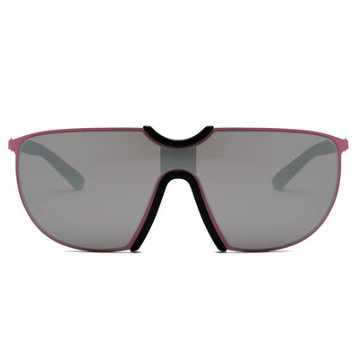 MACON | Large Oversized Unisex Single Lens Aviator Fashion Sunglasses