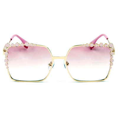 CHICO | Luxury Fashion Oversized Square Metal Frame Bubbles Sunglasses