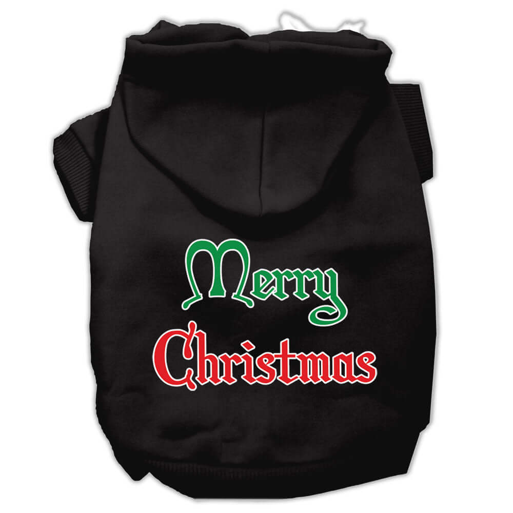 Mirage Pet MDBK Merry Christmas Screen Print Pet Hoodie