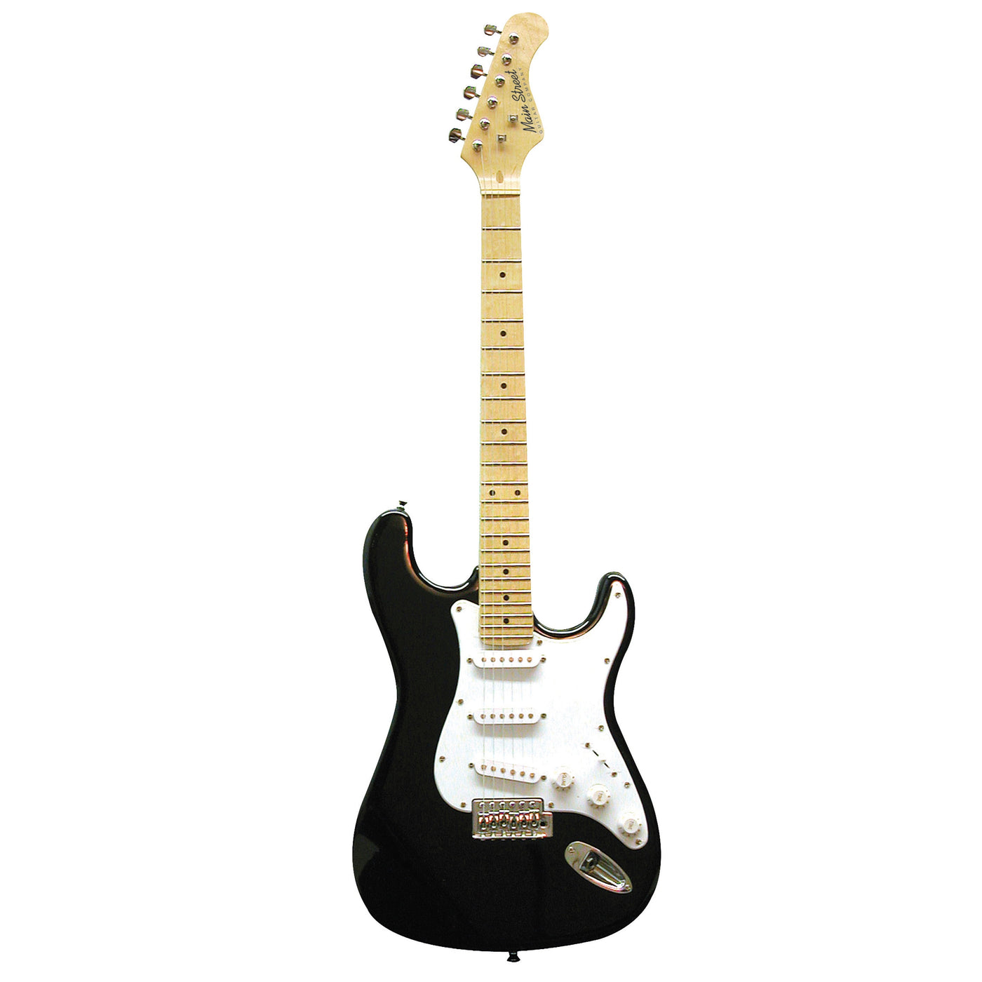 MEDCBK Double Cutaway Electric Guitar with High-Gloss Black Finish