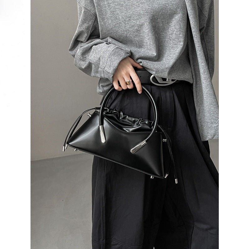SolunaLuxe™ – Crimson Curve Shoulder Bag
