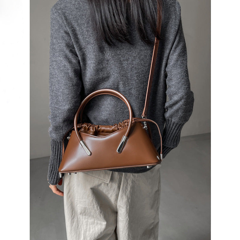 SolunaLuxe™ – Crimson Curve Shoulder Bag
