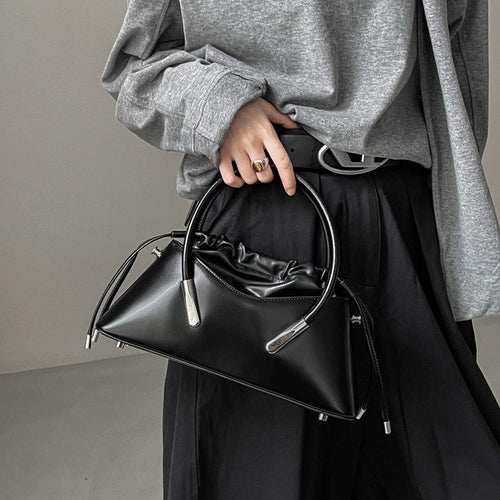 SolunaLuxe™ – Crimson Curve Shoulder Bag
