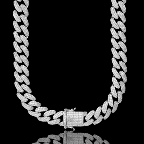 COLT 12MM Cuban Chain | 961751 featuring AAA Cubic Zirconia stones in a stylish design.