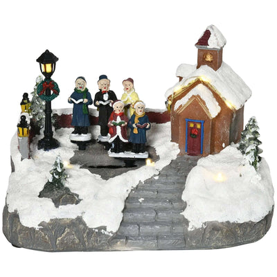 Christmas Village Choir Decoration Winter Wonderland LED