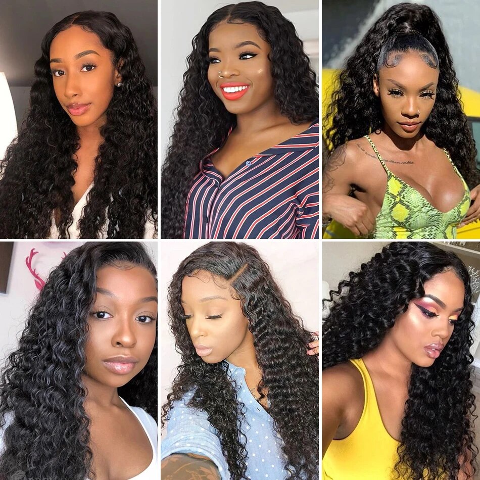 NextFace Brazilian Hair 32 34 inch Water Wave Human Hair Bundles