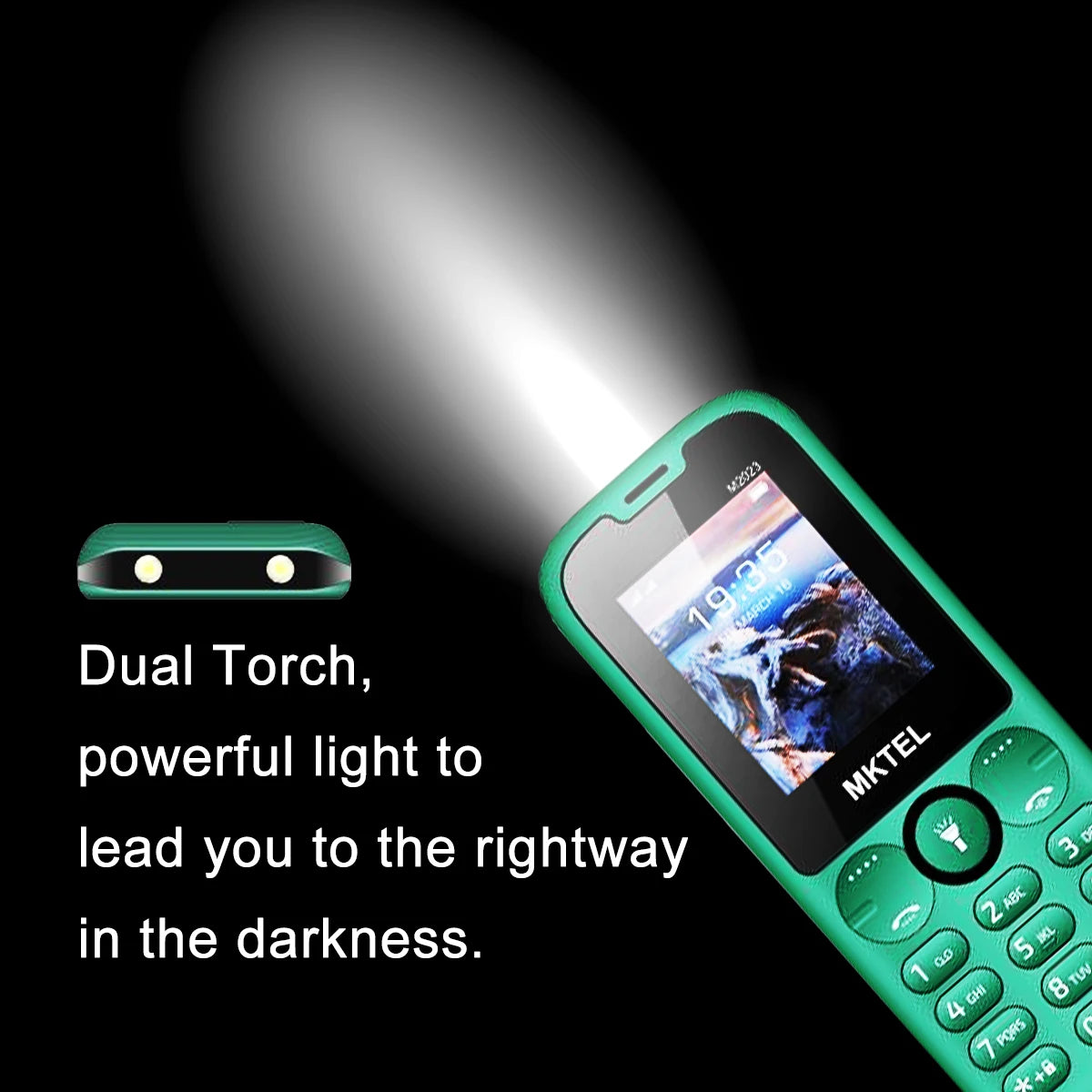 MKTEL M2023 Feature Phone with 1.77inch Display 800mAh Battery Dual