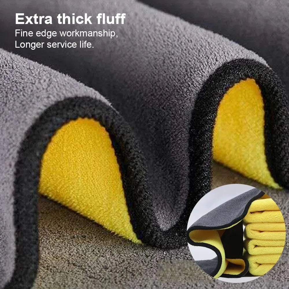 3/5/10Pcs Car Wash Microfiber Towel 30x30/60CM Car Cleaning Drying