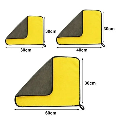 Car Wash Towel Absorbent Coral Fleece Car Towel High-density Dual