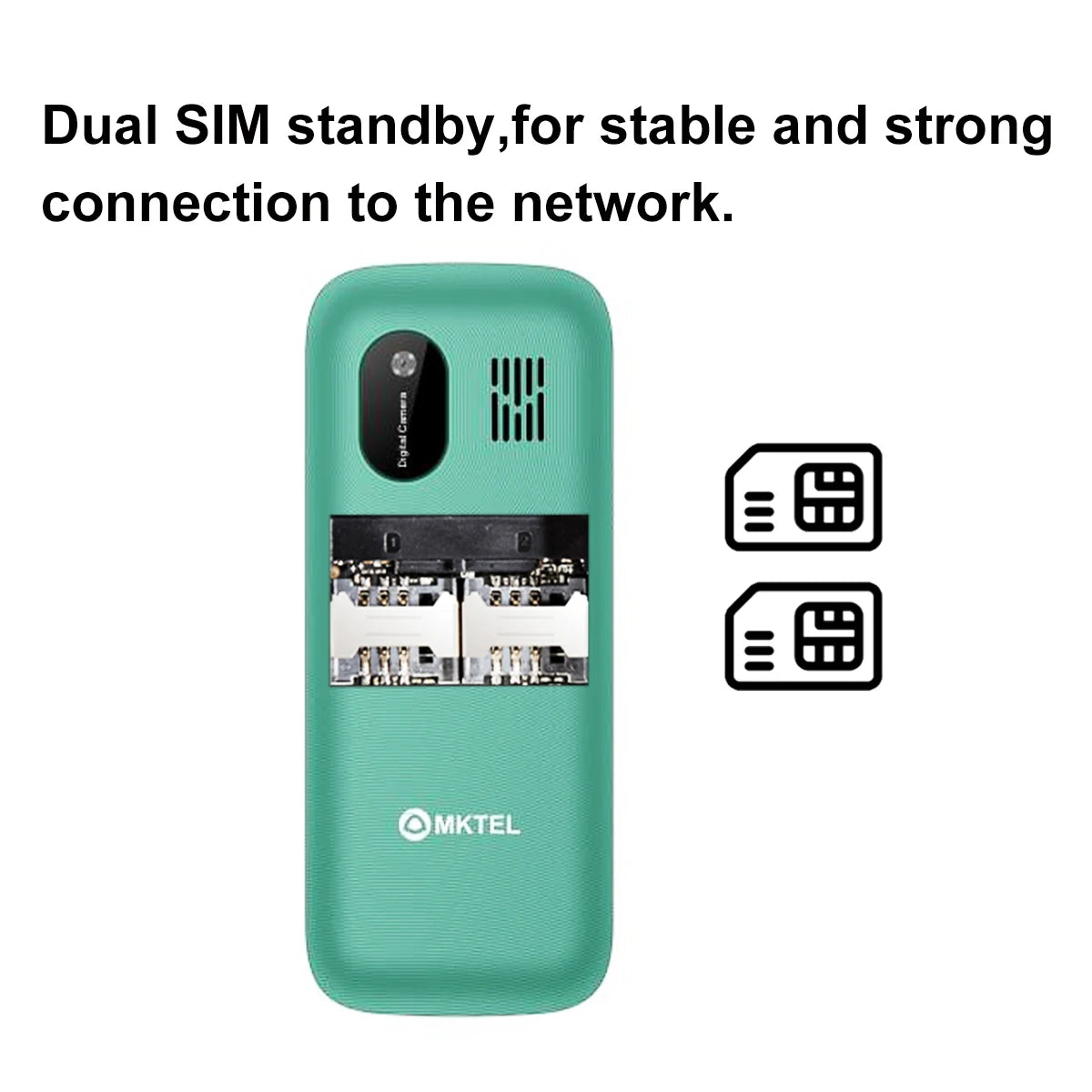 MKTEL M2023 Feature Phone with 1.77inch Display 800mAh Battery Dual