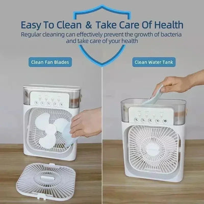 Hot 3 In 1 Fan AIr Conditioner Household Small Air Cooler LED Night