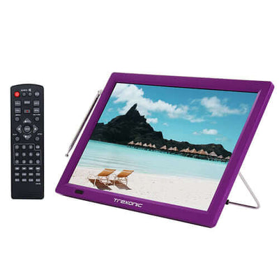 Trexonic Portable Rechargeable 14 Inch LED TV with HDMI, SD/MMC, USB,