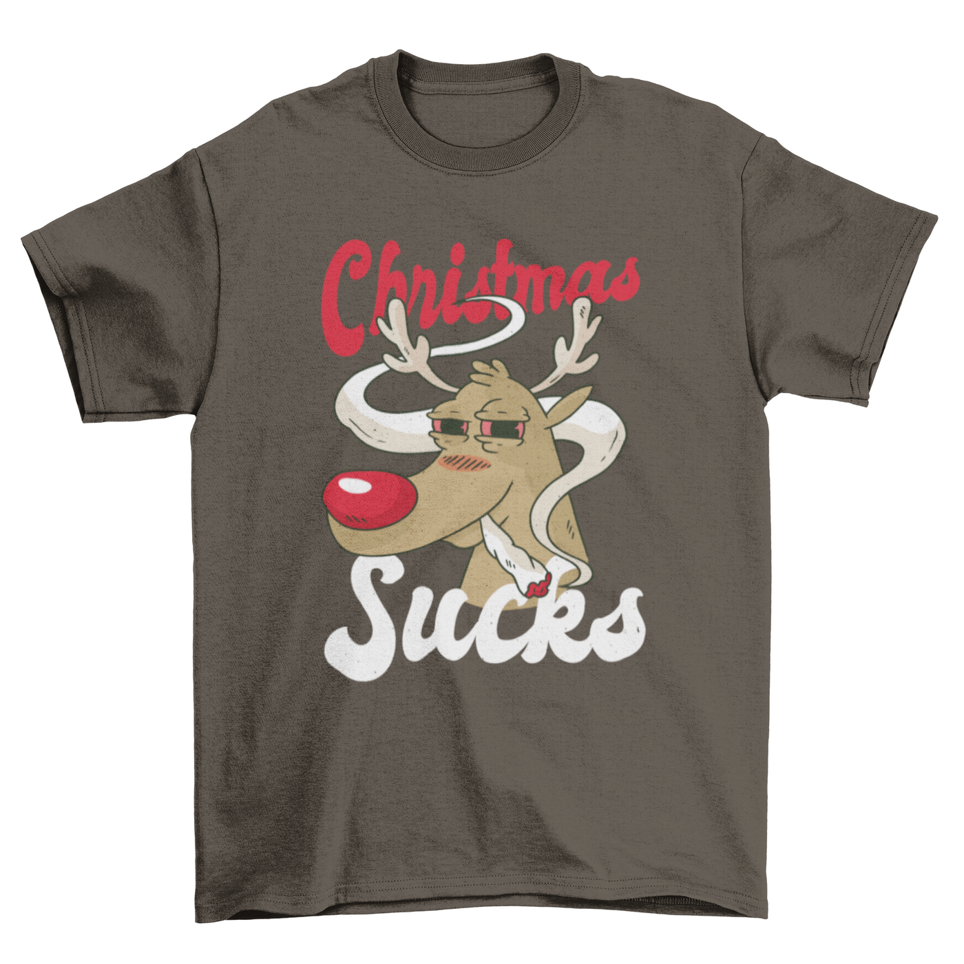 Reindeer Smoking Weed Marijuana CHRISTMAS SUCKS Holiday