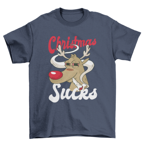 Reindeer Smoking Weed Marijuana CHRISTMAS SUCKS Holiday