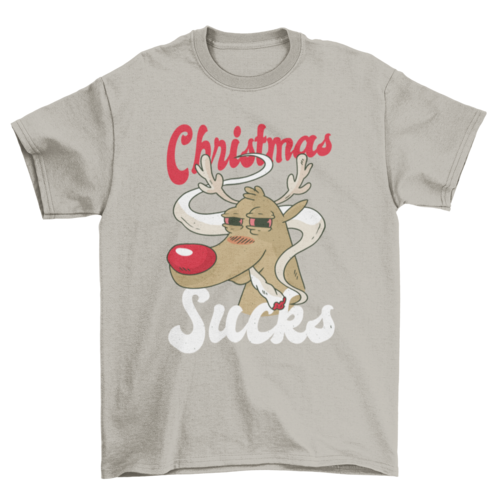 Reindeer Smoking Weed Marijuana CHRISTMAS SUCKS Holiday