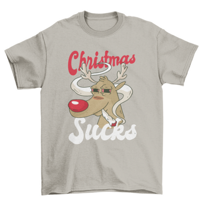 Reindeer Smoking Weed Marijuana CHRISTMAS SUCKS Holiday