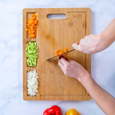 Extra Large Bamboo Cutting Board - 17x12.5 inch Wood Cutting Board for