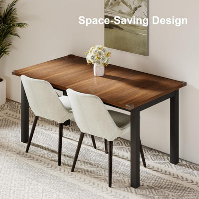 63" Extendable Dining Table, Modern Farmhouse Dining Room Table for