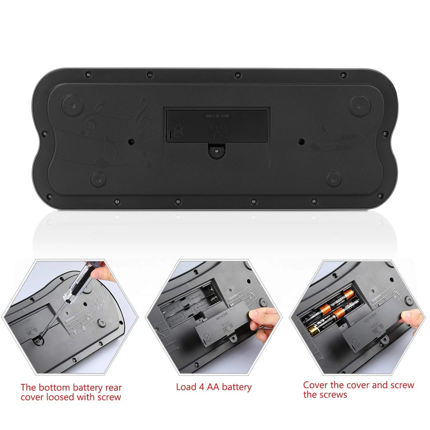 Kids Keyboard Piano 32 Keys Portable Electronic Musical Instrument Multi-Function Music Keyboard Piano for Kids Early Learning Educational Toy Birthday Xmas Day Gifts (Black)