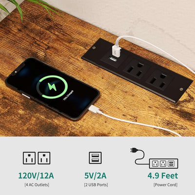 LED TV Stand With RGB Lighting And Power Outlets For 60 Inch TVs