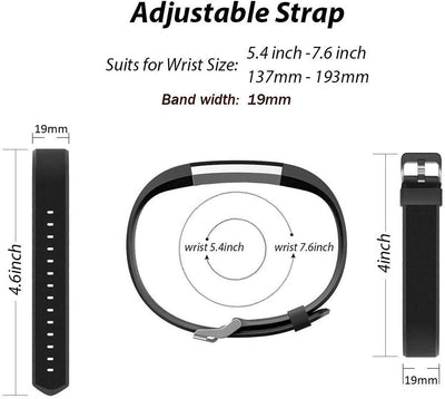 Id115Plus HR Very Fit Pro Bands Replacement Strap for Veryfitpro, Letscom, Lintelek Fitness Trackers - Purple and Black